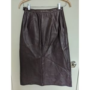 Genuine Leather Vintage Stanley Blacker Long Skirt